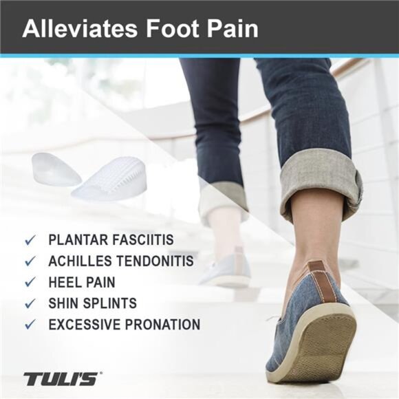 Classic Gel Heel Cups, Cushion Insert for Shock Absorption and Plantar - Picture 5 of 14